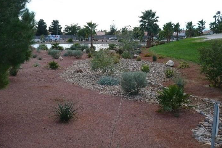 view of golf course landscape